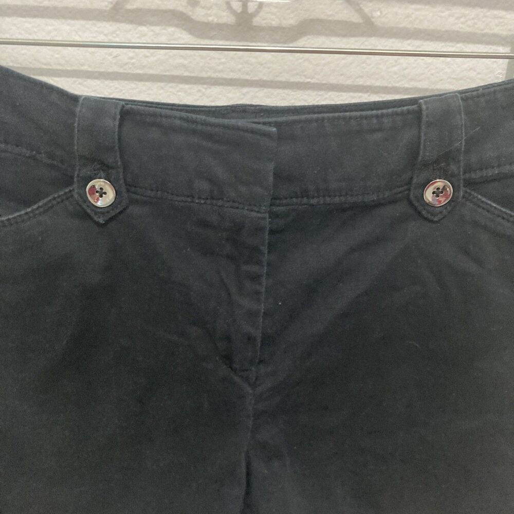 WHITE HOUSE BLACK MARKET black flat front mid rise shorts 6 - Picture 3 of 7